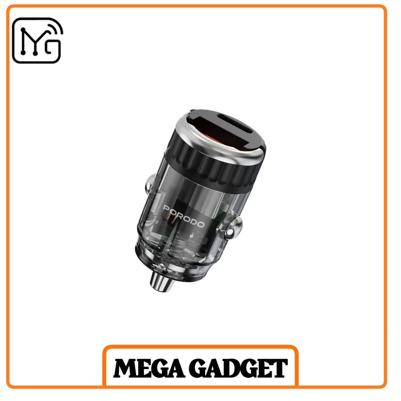 شارژر فندکی 36 وات پرودو Porodo Dual Port Transparent Car Charger FWC086