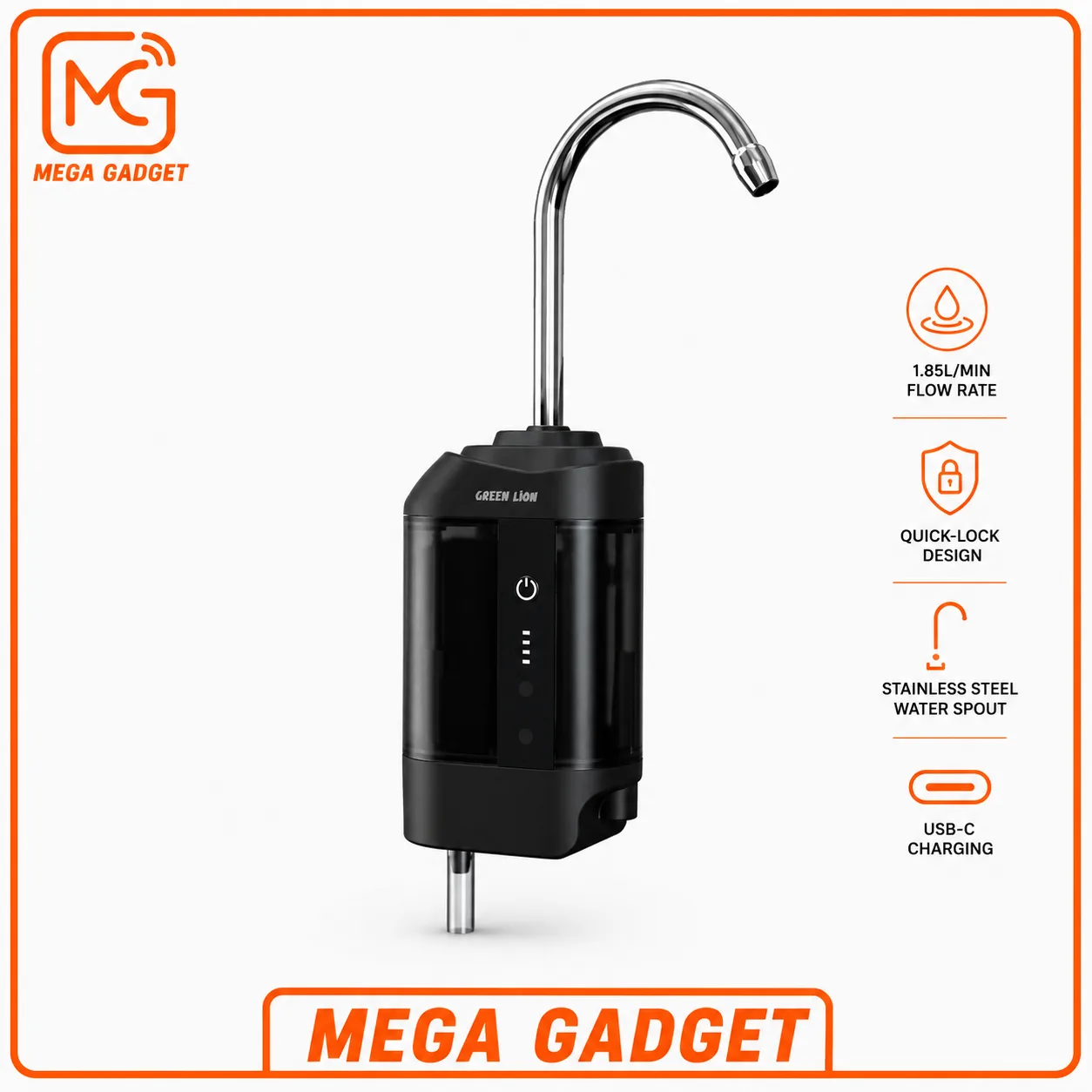 پمپ آب هوشمند شارژی گرین لاین Green Lion Smart Water Pump with Oxygenation Mode