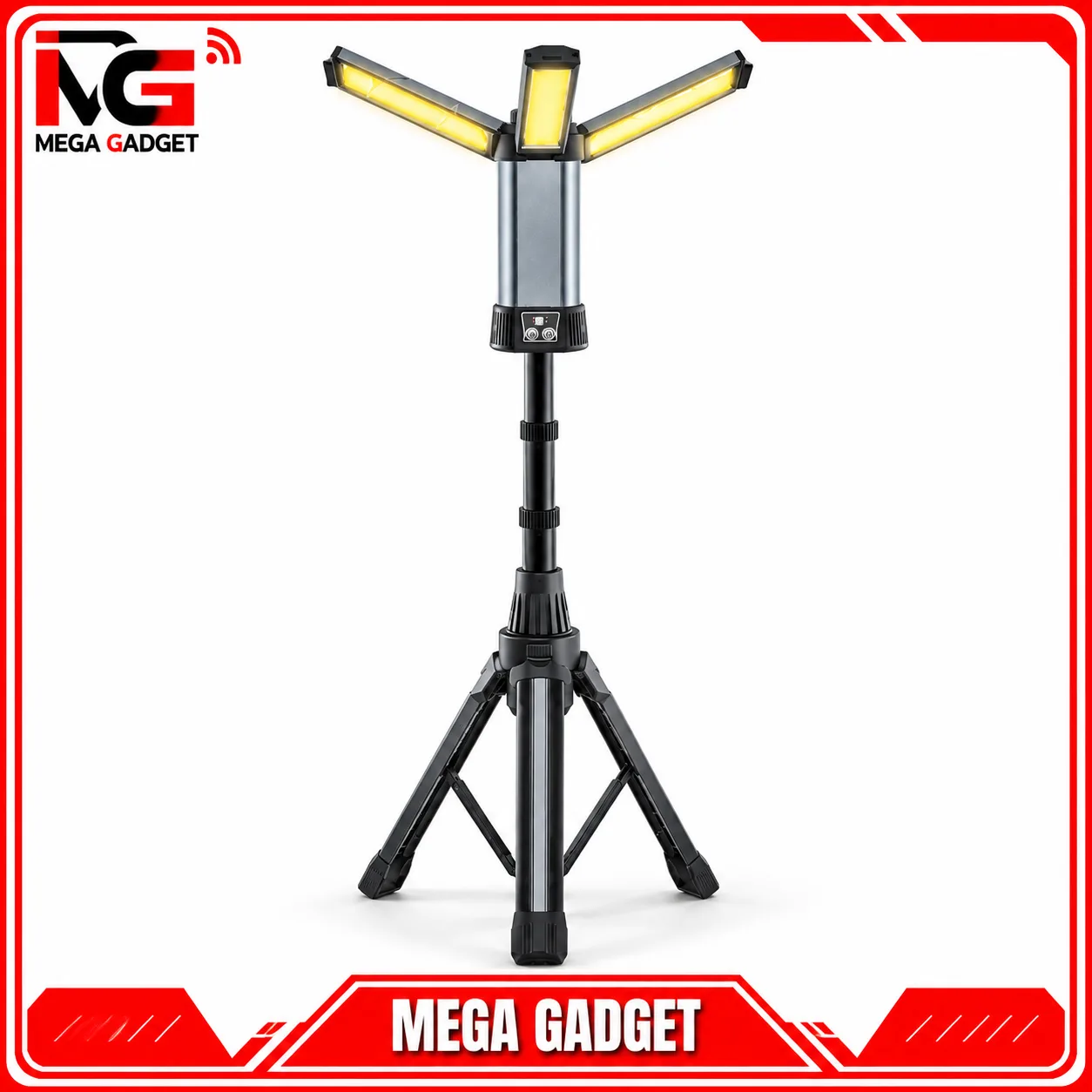 چراغ کمپینگ شارژی سه‌پایه‌دار گرین لاین مدل Trio Beam Lite