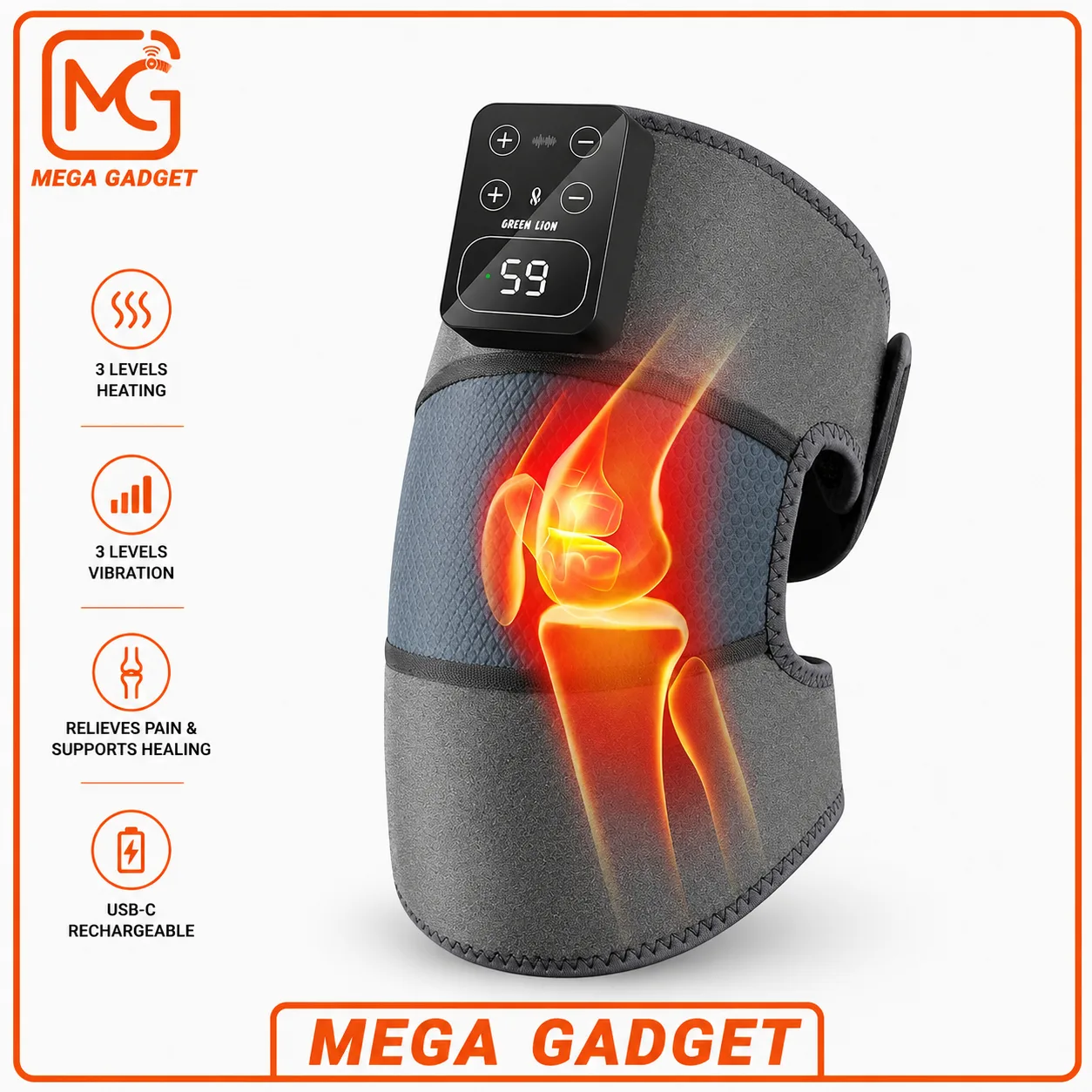 ماساژور زانو گرین لاین مدل Green Lion Knee Massager GL-MG33