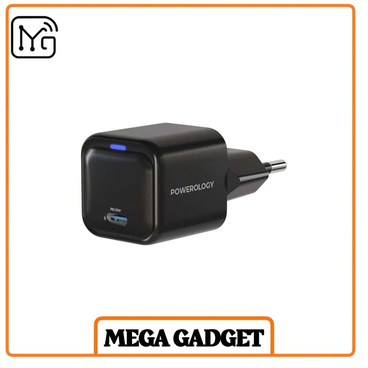 شارژر دیواری پاورولوژی مدل PWCUQC015 ظرفیت ۲۰ وات تایپ سی