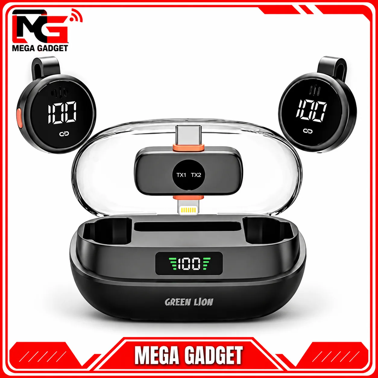 میکروفن بی‌سیم یقه‌ای گرین لاین مدل GM-91X